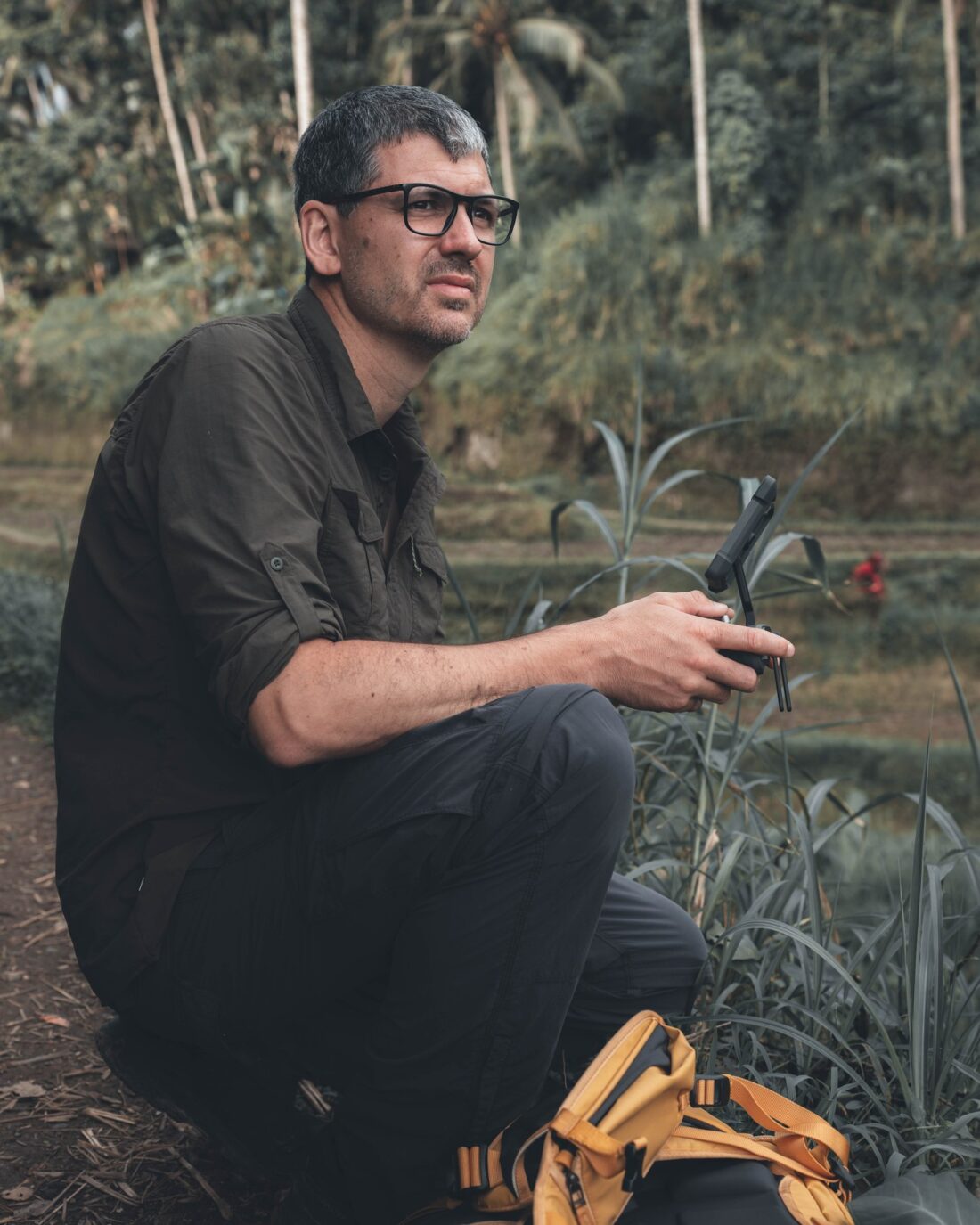 On location with the drone