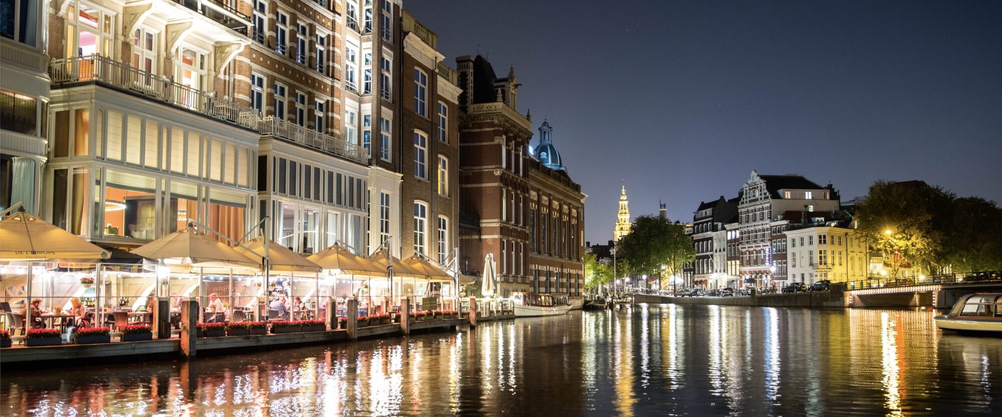 Terraces along the canal, Amsterdam