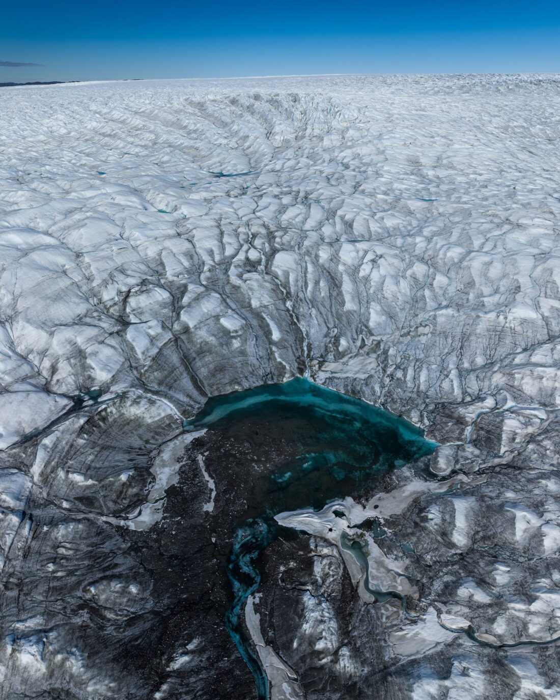 Meltwater on the ice sheet