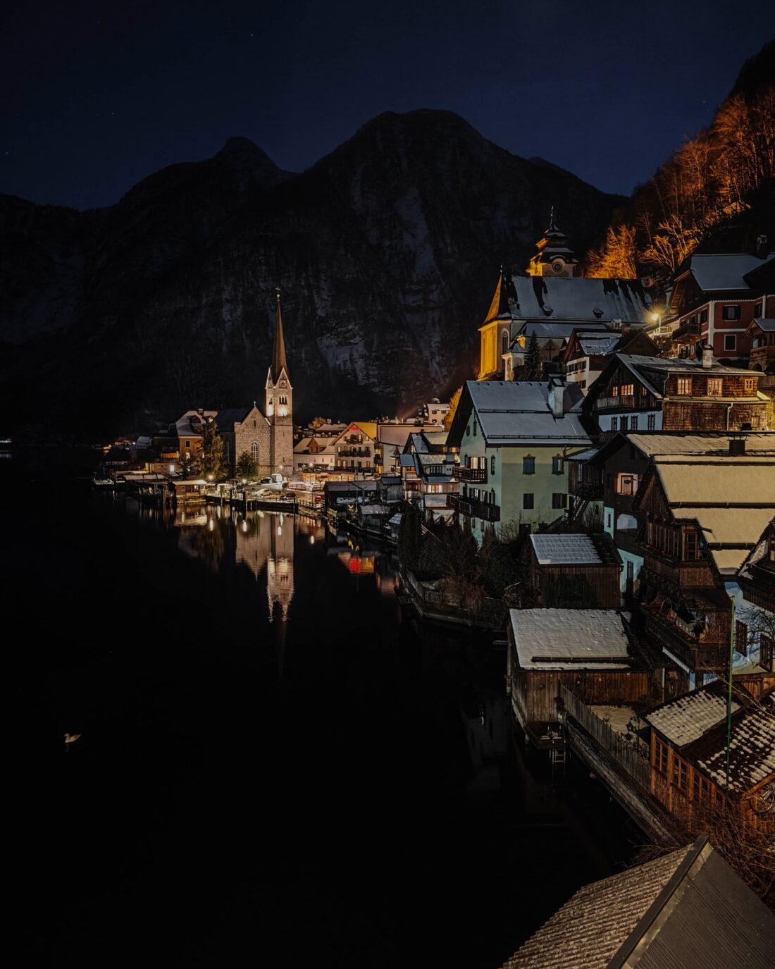 First snow in the old town